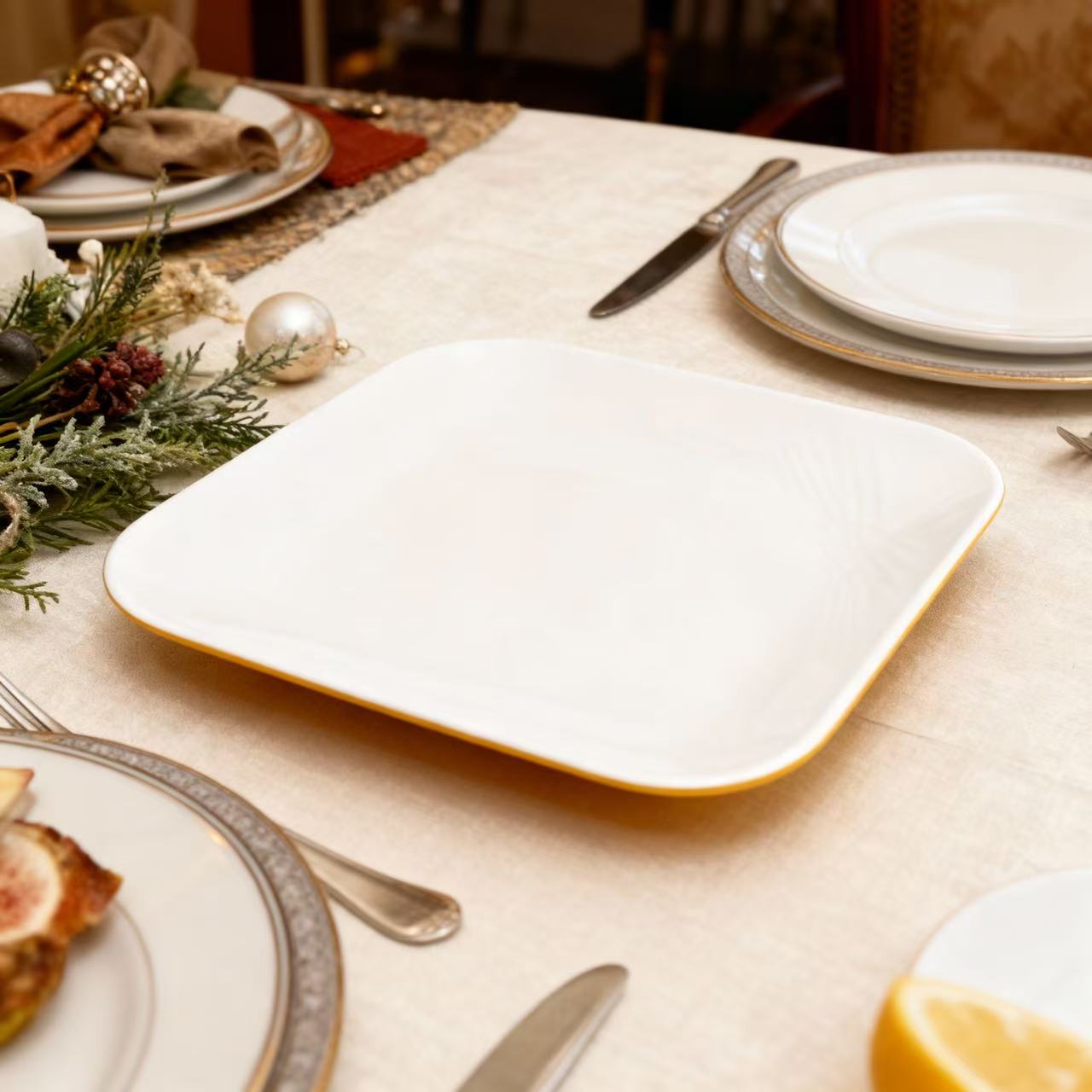 Leka Elegant Melamine Square Plate 9.5" product photo